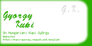 gyorgy kupi business card